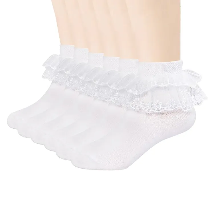 Čipkaste dekliške nogavice